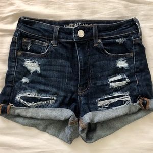 American Eagle High Waisted Jean Shorts Size 2